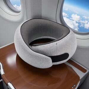 Wander Plus Neck Pillow 360 Support All Memory Foam Gray Travel Airplane Comfort